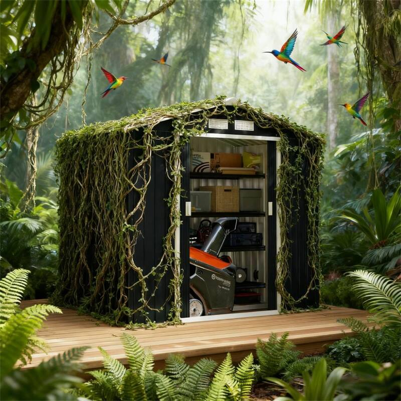 Outdoor Garden Storage Cabinet Steel Shed