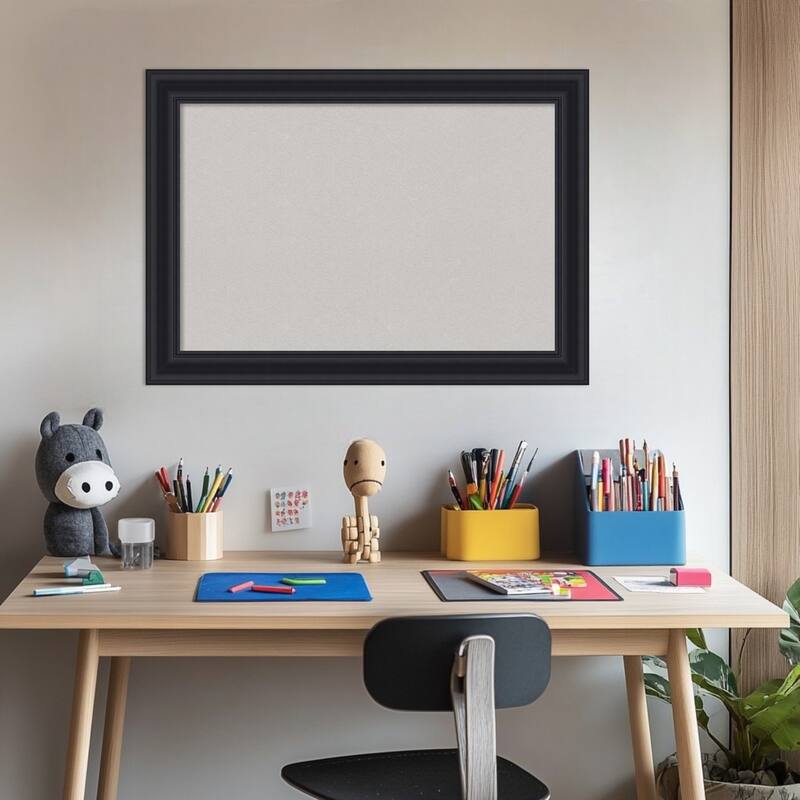Dalat Black Framed Cork Board - Bulletin Board, Organization Board, Pin Board