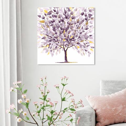 Oliver Gal 'Amethyst Tree' Floral and Botanical Wall Art Canvas Print Botanicals - Purple, White