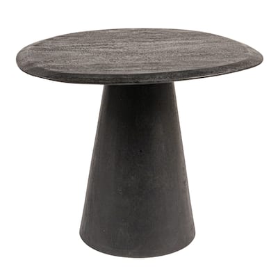 Declan Asymmetrical Mango Wood Accent Table with Conical Base
