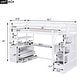 preview thumbnail 25 of 34, Twin Loft Bed with Desk and Shelves, Drawers, Storage Staircase, Gray