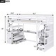 preview thumbnail 5 of 10, White Loft Bed with Side Storage Stairs, L-shape Desk Underneath Built-in 2 Large Drawers, Shelves, Twin Size Loft Storage Bed