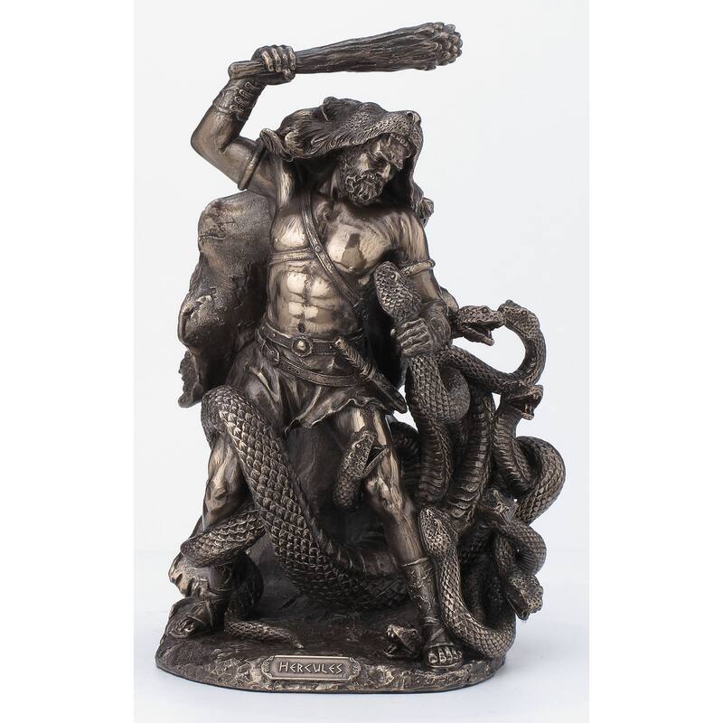 Veronese Design 9.06" H SLAYING OF HYDRA SECOND LABOR OF HERCULES Cold Cast Bronze