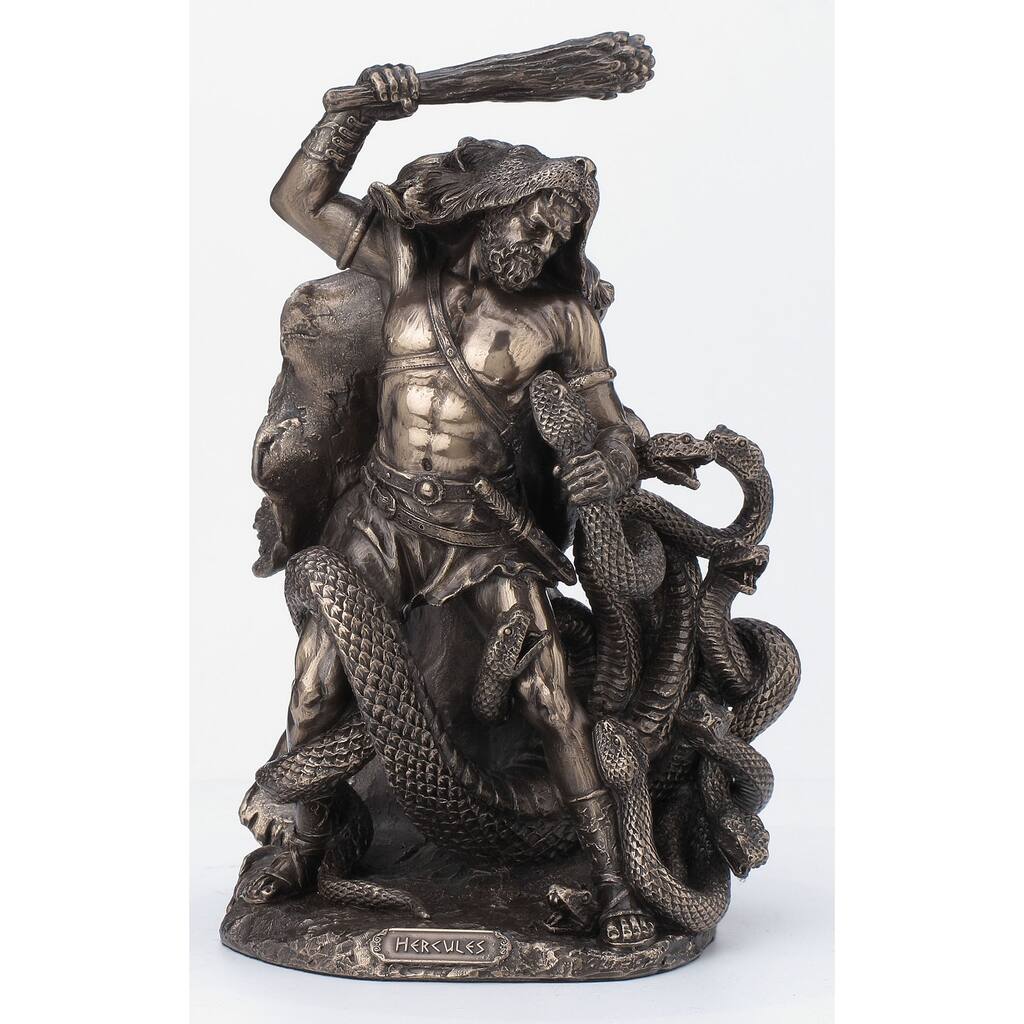 Veronese Design 9.06" H SLAYING OF HYDRA SECOND LABOR OF HERCULES Cold Cast Bronze