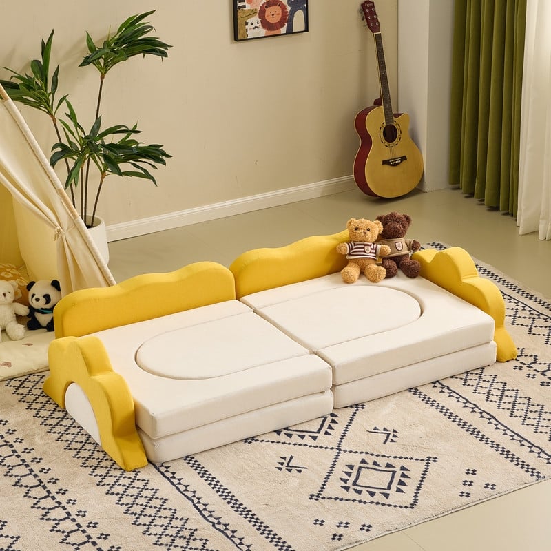 12PCS Fold Out Kids Couch Modular Kids Couch For Playroom