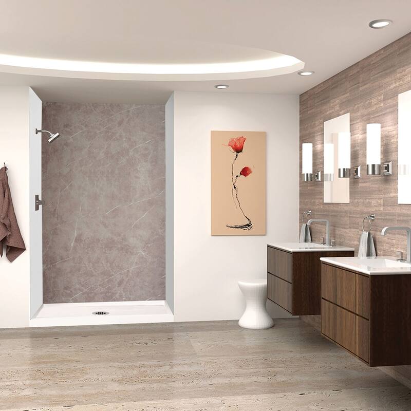 Transolid Expressions 60-in X 32-in X 96-in Glue to Wall Shower Kit - 32" x 60" x 96" - 32" x 60" x 96"
