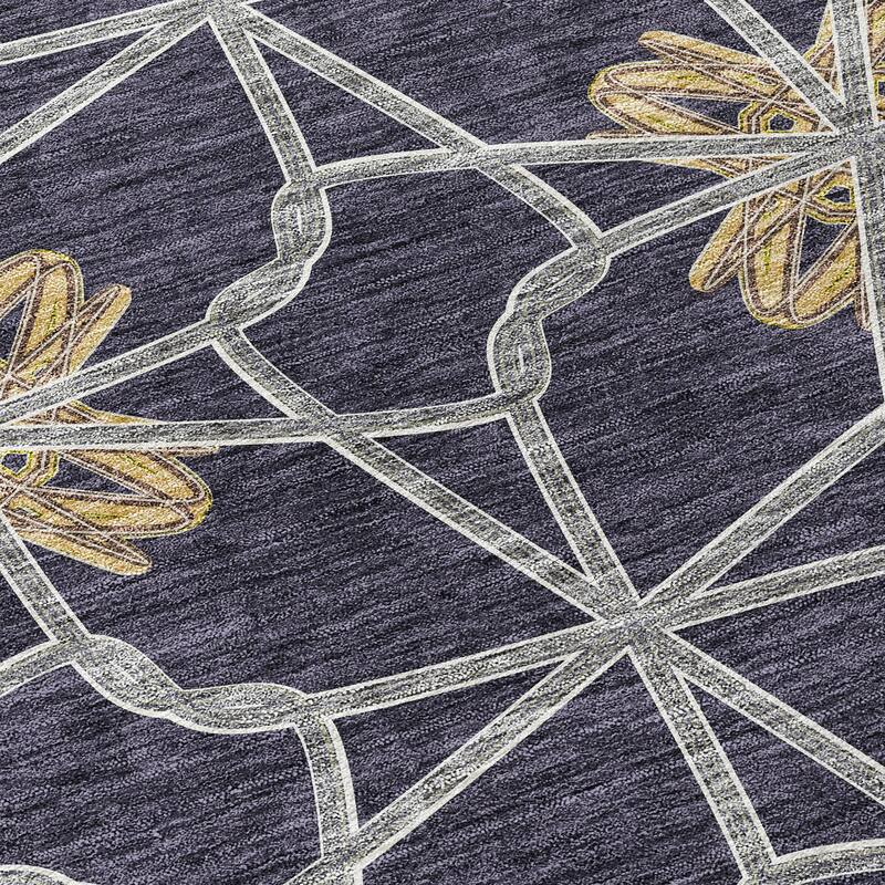 Machine Washable Indoor/ Outdoor Chantille Contempoary Whimsy Rug