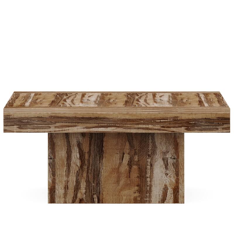 Engineered Wood Square Coffee Table LED Center Table for Living Room