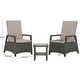 preview thumbnail 4 of 12, SAFAVIEH Outdoor Patio Furniture Herman Recliner 3-Piece Set - 22"W x 22"D x 42"H