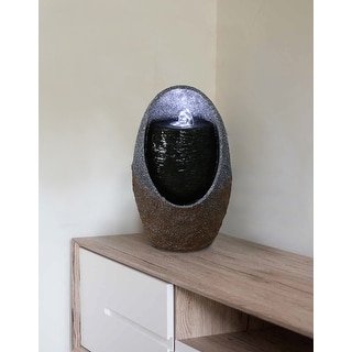 Bubbling Tabletop Fountain With Cool White LED Lights - Bed Bath & Beyond - 33301727