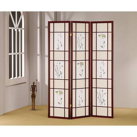 Cherry 3 Panel Floral Shoji Screen