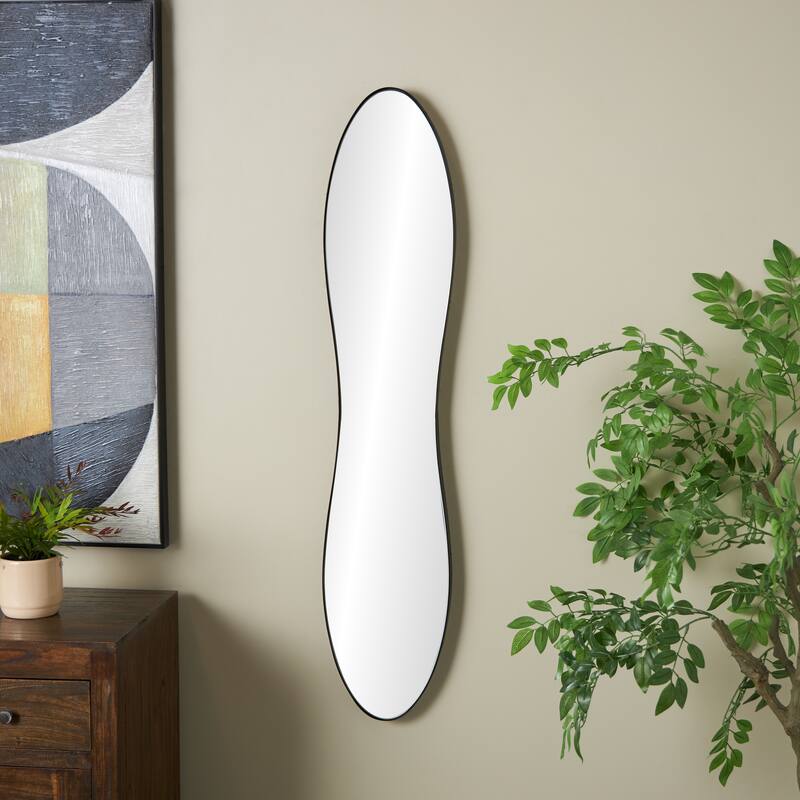 Black or Gold Metal Wavy Room Wall Mirror