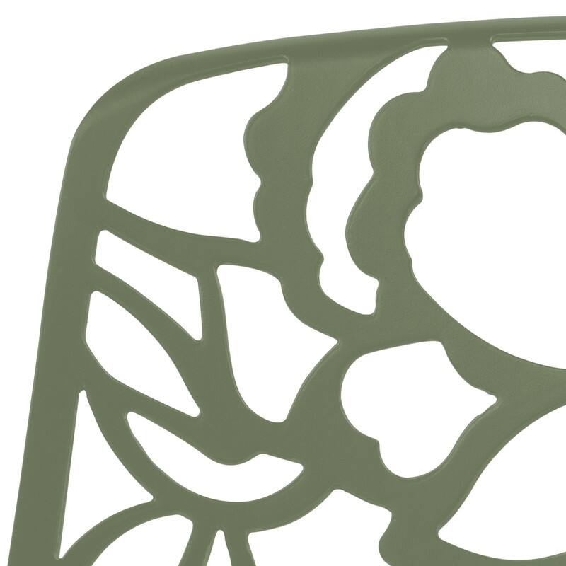 Devon Aluminum Outdoor Dining Side Chair with UV Resistant and Cuout Backrest for Indoor or Outdoor Set of 2