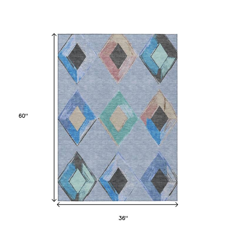 HomeRoots Geometric Transitional Rectangle Outdoor Rug