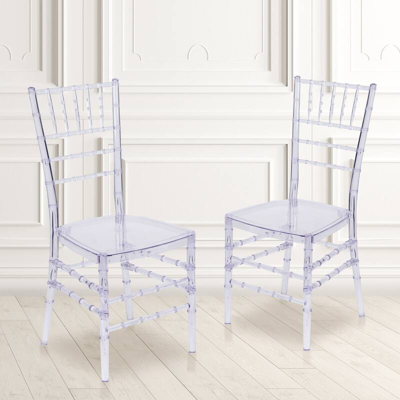 Crystal Ice Stacking Chiavari Chair (Set of 2) - N/A