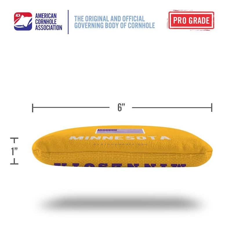 Minnesota Football Yellow Dual Sided Cornhole Bags