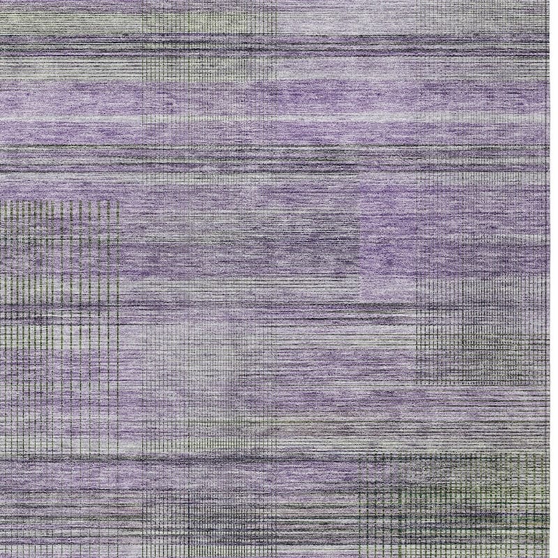 HomeRoots Striped Transitional Rectangle Outdoor Rug