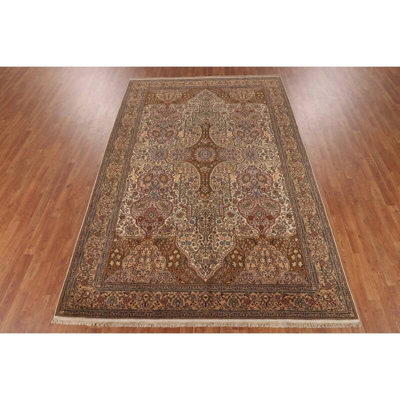 Anatolian Turkish Vintage Area Rug Handmade Bedroom Wool Carpet - 6'8" X 10'0"
