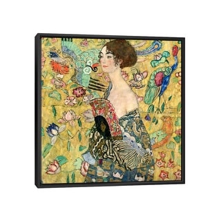 iCanvas "Lady with a Fan" by Gustav Klimt Framed Canvas Print - Bed ...