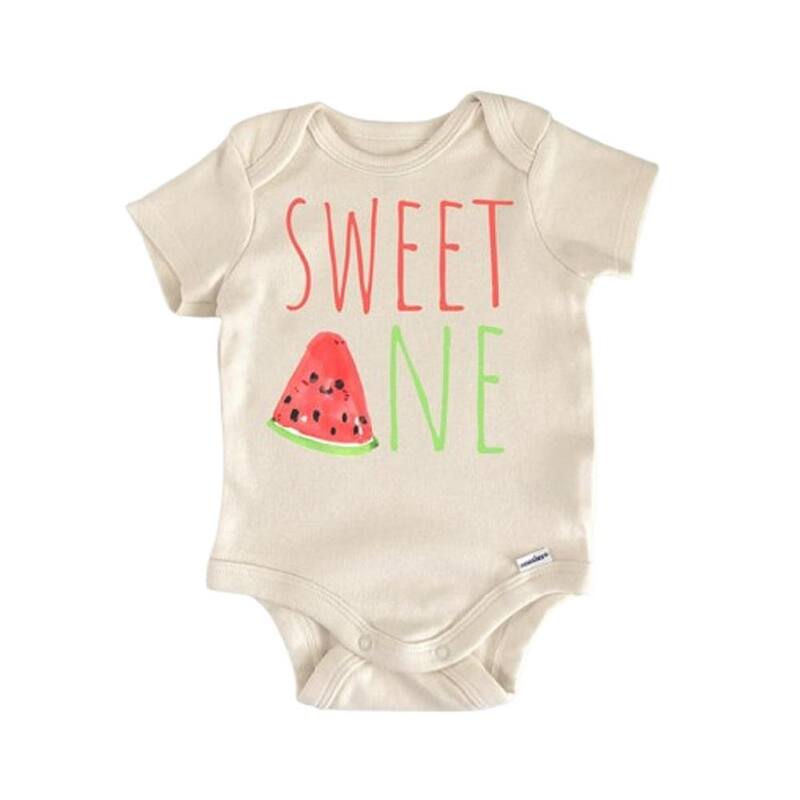 Watermelon Fruit 1st Birthday - Baby Boy Girl Clothes Infant Bodysuit Funny - White - 6-9M