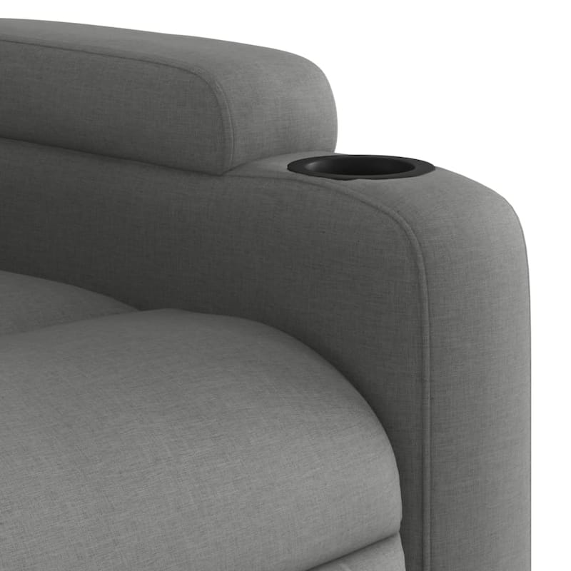 vidaXL Recliner Chair Dark Grey Polyester, Metal, Plywood Single - 37.2 x 30.3 x 39.4