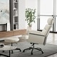 preview thumbnail 9 of 16, Eureka Ergonomic Leather Executive Swivel Office Chair Adjustable Home Sofa Chair, High Back Pillow Back White