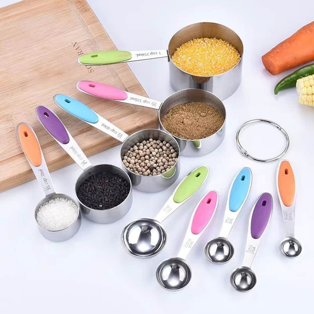 Stainless Steel Measuring Cups and Spoons Set of 10pc