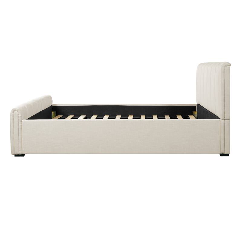 Christopher Knight Home - Elowen Modern Upholstered Bed Frame with Thick Padded Headboard