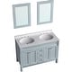 preview thumbnail 8 of 10, Hanover Callimont 47-In. Bathroom Vanity Set includes Sink, Countertop, plus Cabinet, 4 Doors, 3 Drawers & 2 Mirrors, Blue