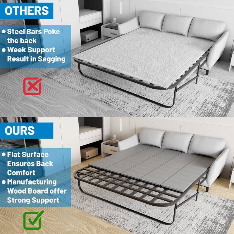 Heavy Duty Sleeper Sofa Bed Support Board, Reinforced Under Cushion Panel, Pull Out Couch Mattress Boards, Easy Installation