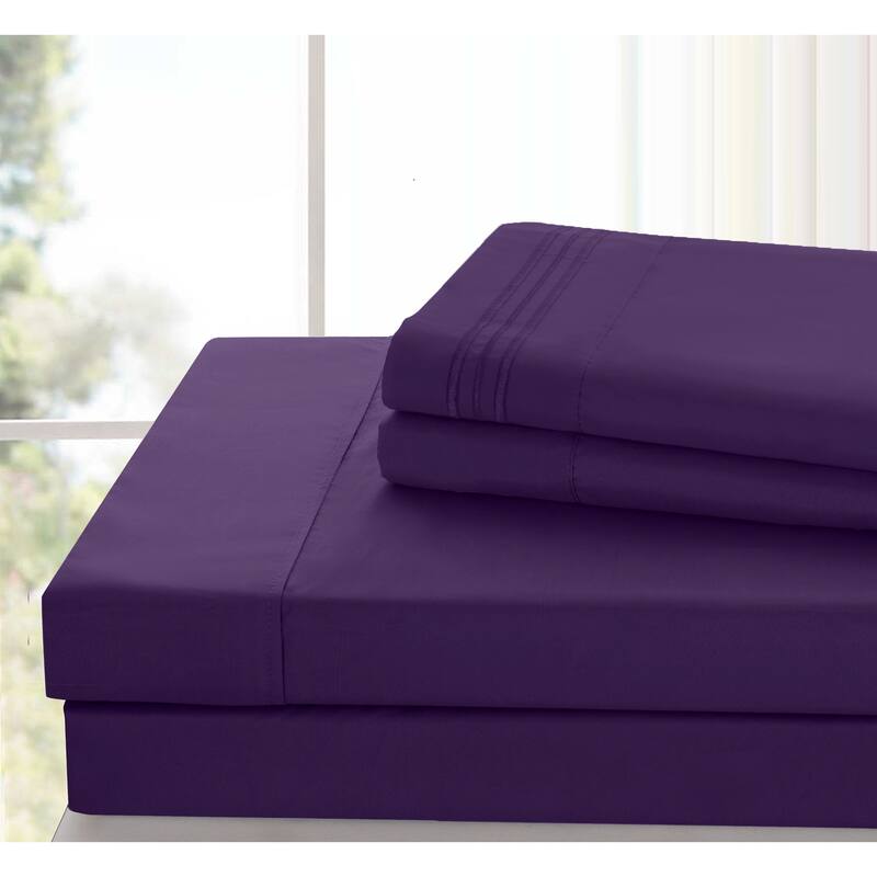 6 Piece Bed Sheet Set Deep Pocket Ultra Soft Microfiber Bedding Sheets