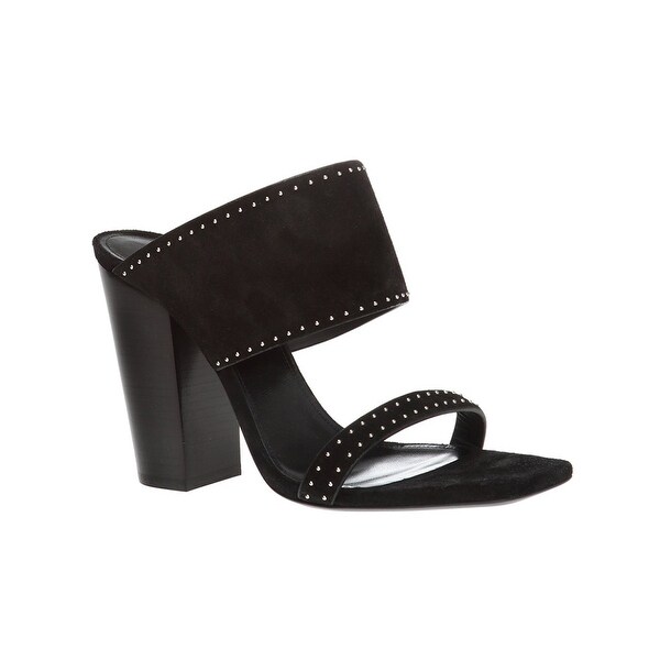Saint Laurent Women's Leather Oak Suede Mule Sandals Black. Opens flyout.