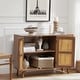 preview thumbnail 36 of 55, Filippo Traditional Rattan 3-Door Sideboard Cabinet by HULALA HOME