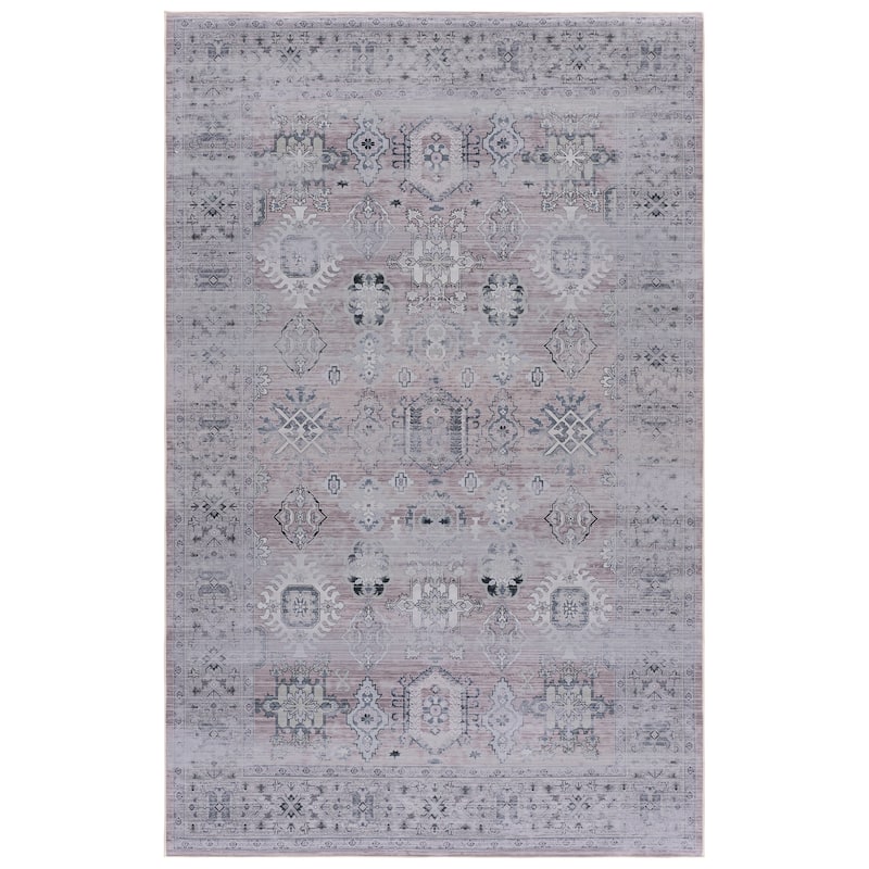 SAFAVIEH Tucson Washable & Slip Resistant Amedea Rug - 6' x 9' - Pink/Beige