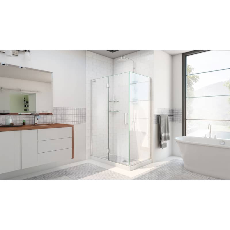DreamLine Unidoor-X 36 3/8 in. W x 34 in. D x 72 in. H Frameless Hinged Shower Enclosure - 34" x 36.38"