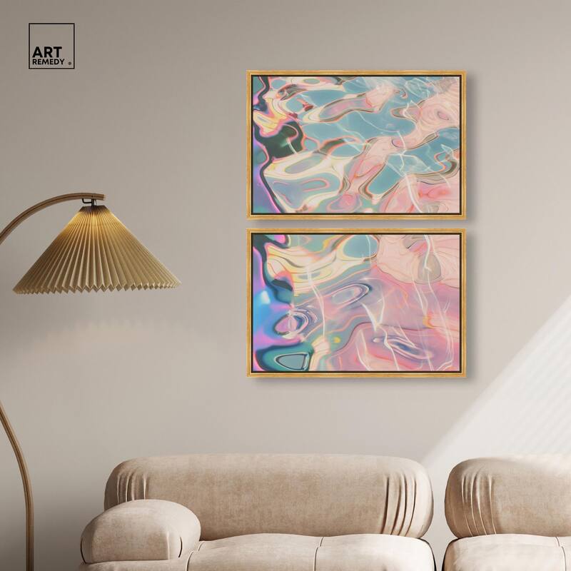 Metallic Drift I Canvas Set of 2 by Art Remedy