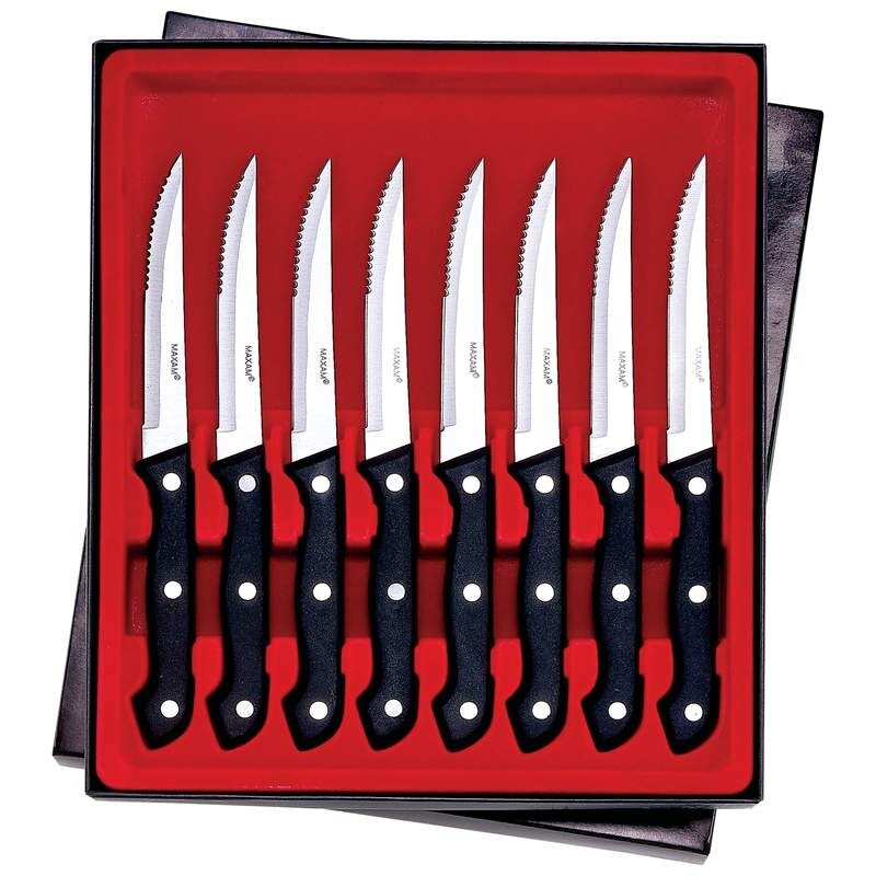 Shop Maxam 8pc 8 7 8 Steak Knife Set Overstock 22027071