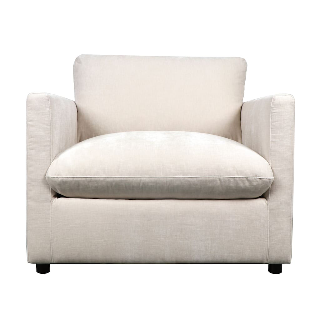 Harp & Finial Afton Chair - Contessa Ivory Linen Fabric