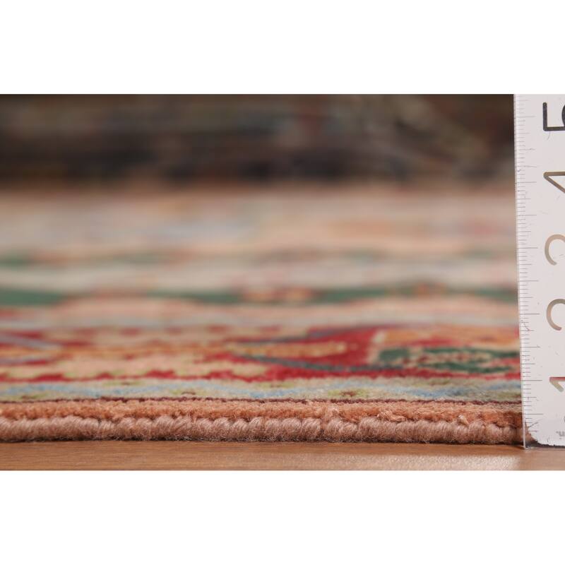 Geometric Kazak Oriental Area Rug Hand-Knotted Wool Carpet - 8'10"x 11'9"