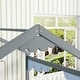 preview thumbnail 4 of 8, Grey Double Twin Pine Wood House Floor Bed with Guardrails