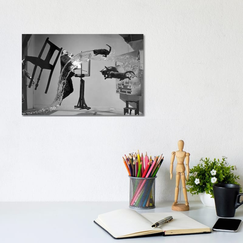 iCanvas "Salvador Dali (1904-1989)" by Philippe Halsman Canvas Print - 8x12x0.75