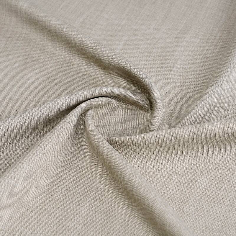 Exclusive Fabrics French Pleated Textured Faux Linen Room Darkening Curtains for Bedroom & Living Room Curtains (1 Panel)