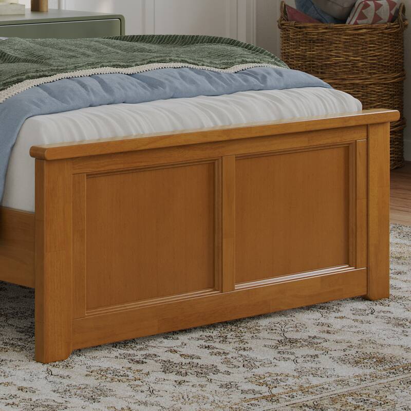 Charlotte Solid Wood Low Profile Platform Bed with Matching Footboard