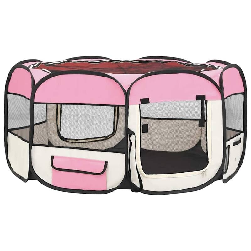 vidaXL Foldable Dog Playpen with Carrying Bag Dog Kennel Puppy Run Playpen