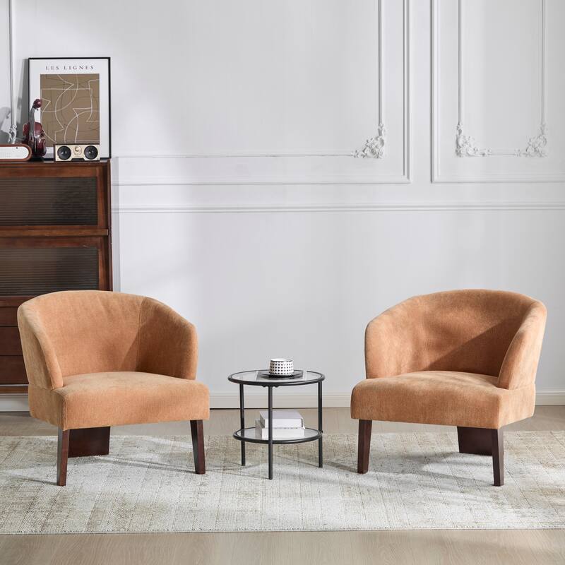 Christopher Knight Home - Arlo Modern Accent Chair with Round Back & Wooden Legs