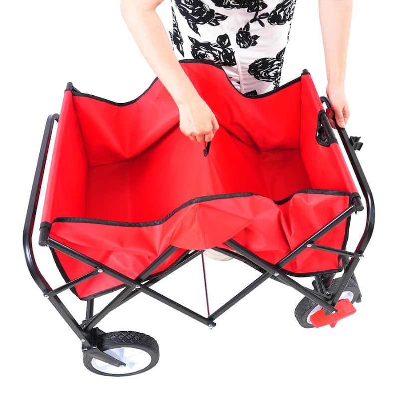 Outdoor Utility Folding Wagon Shopping Beach Cart
