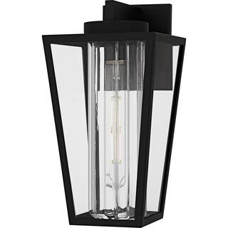 Matte Black  Outdoor Wall Lantern from the Jett Collection