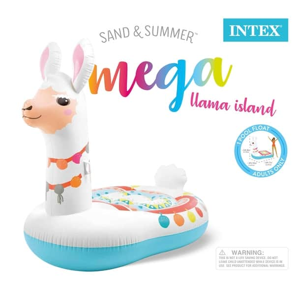 Intex 57294ep Giant Inflatable Mega Llama Island Ride On Swimming Pool 