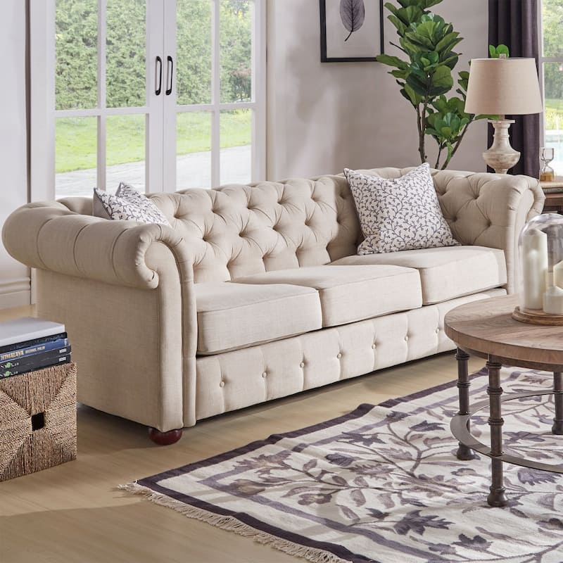 Knightsbridge Beige Chesterfield Sofa and Seating by iNSPIRE Q Artisan