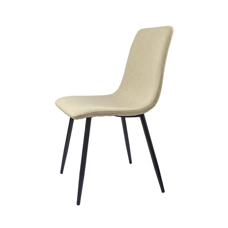 Dining Chairs Set of 4, Beige Linen Upholstered Dining Table Chair